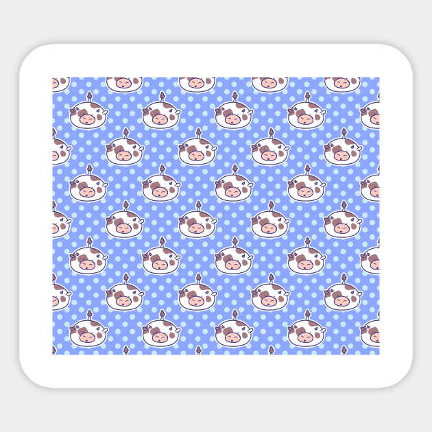 Cow Blob Polk-a-dot Pattern Sticker by saradaboru